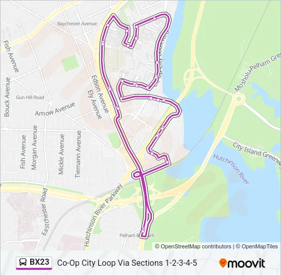 BX23 Bus Line Map