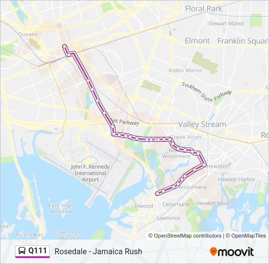 Q111 Bus Line Map
