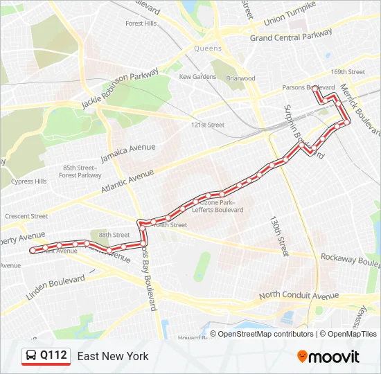 Q112 Bus Line Map