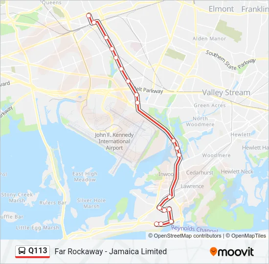Q113 Bus Line Map