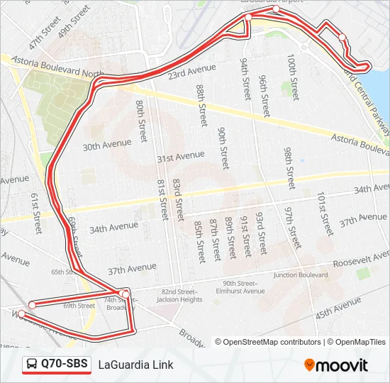 Q70-SBS  Line Map