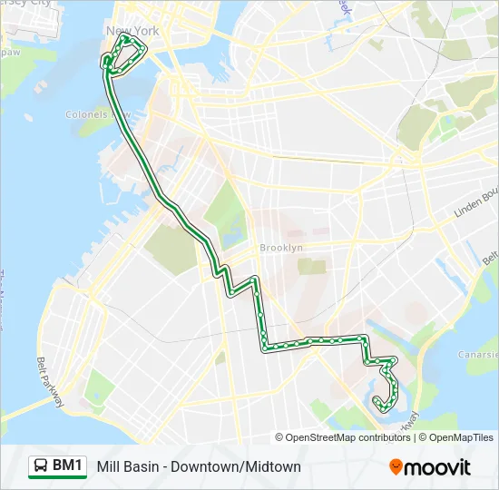 BM1 Bus Line Map