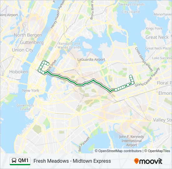 QM1 Bus Line Map