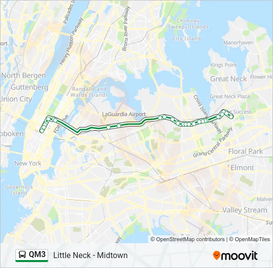 QM3 Bus Line Map