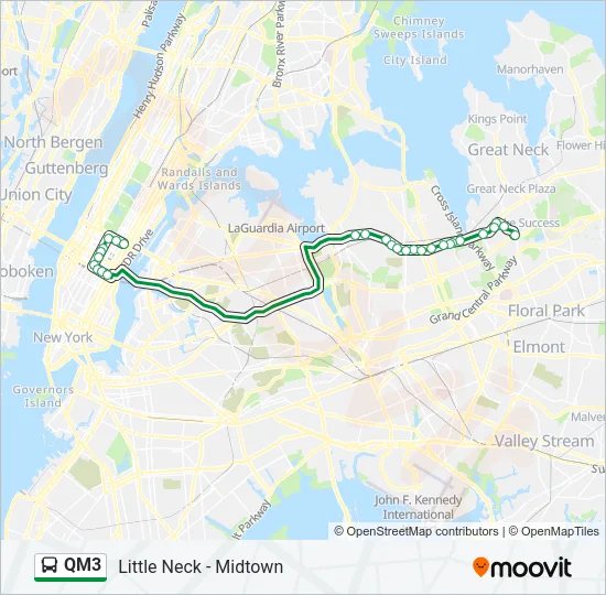 QM3 Bus Line Map