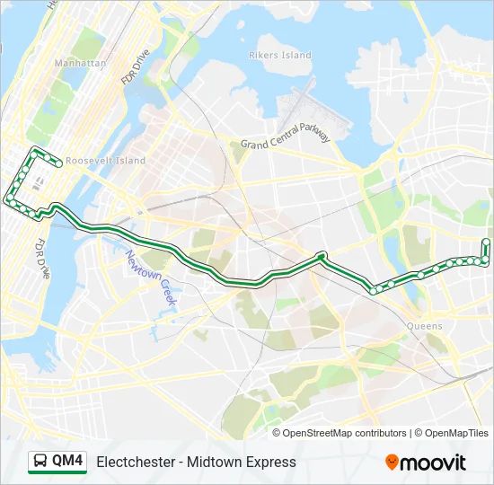 QM4 Bus Line Map