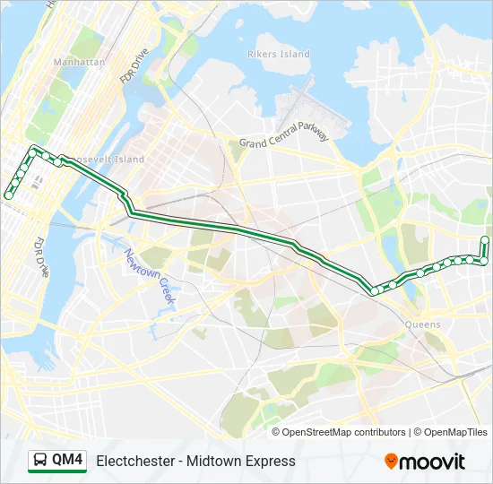QM4 Bus Line Map