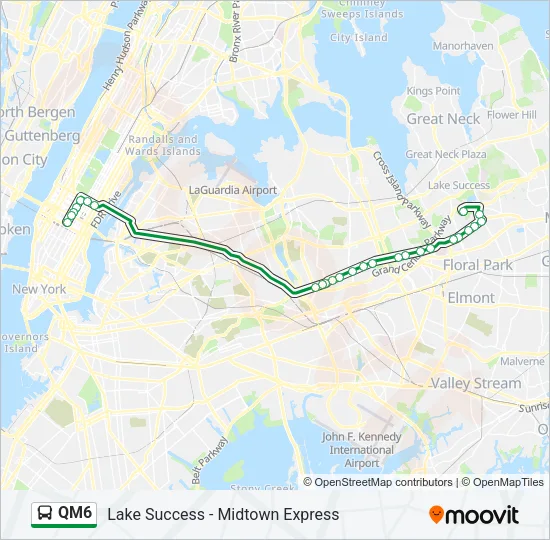 QM6 Bus Line Map
