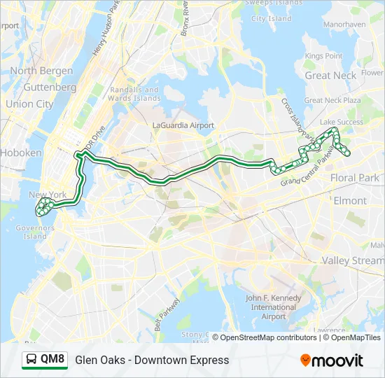 QM8 Bus Line Map