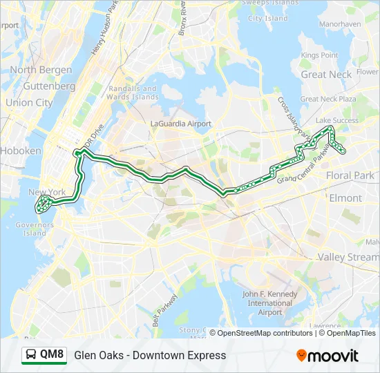 QM8 Bus Line Map