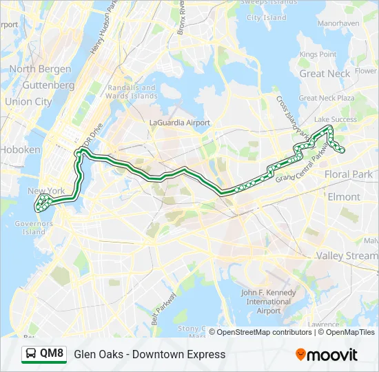 QM8 Bus Line Map