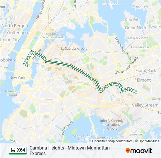 x64 Route: Schedules, Stops & Maps - Cambria Heights Via Linden (Updated)