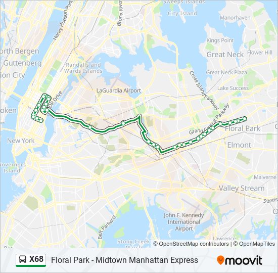 X68 bus Line Map