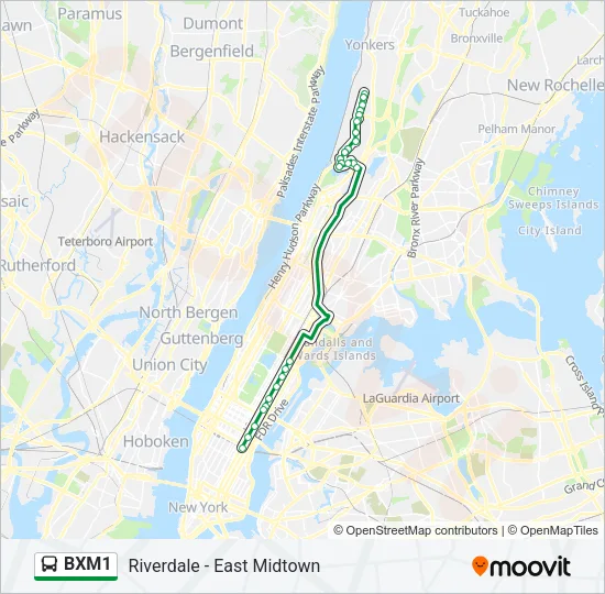BXM1 Bus Line Map