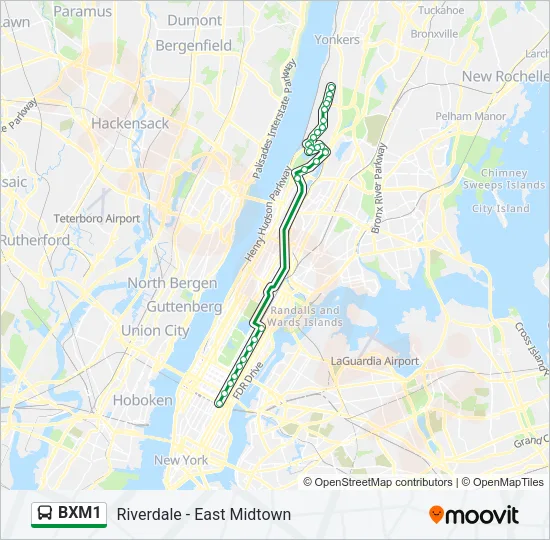 BXM1 Bus Line Map