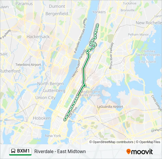 BXM1 Bus Line Map