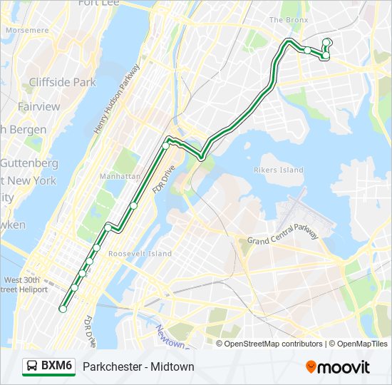 BXM6 bus Line Map