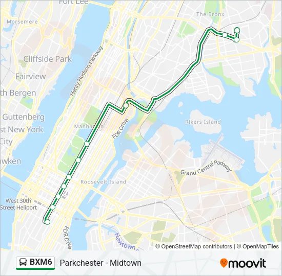 BXM6 Bus Line Map