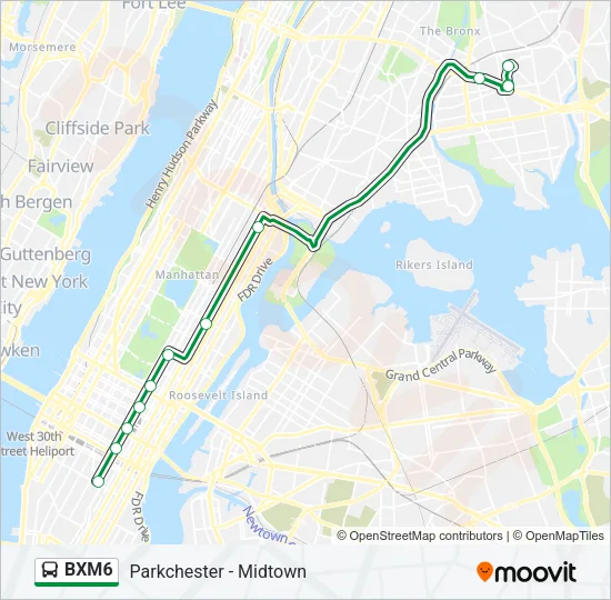 BXM6 Bus Line Map