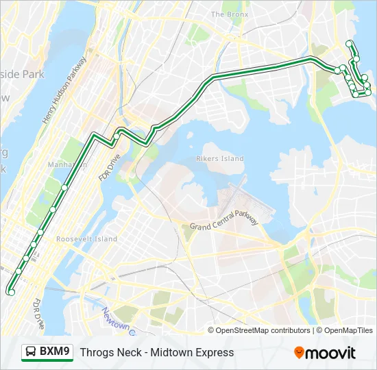 BXM9 Bus Line Map