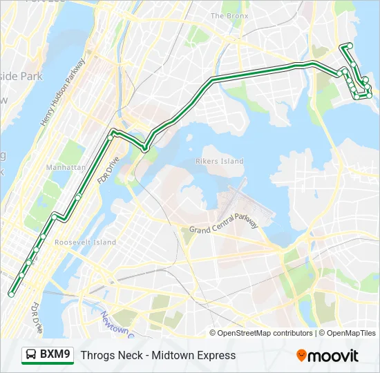 BXM9 Bus Line Map