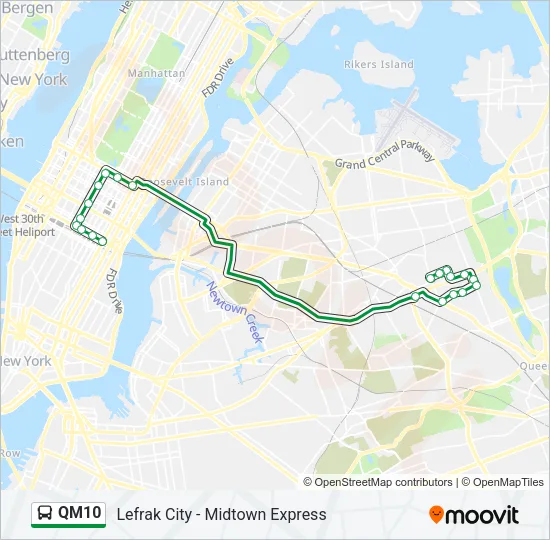 QM10 Bus Line Map