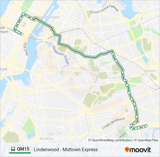 QM15 bus Line Map