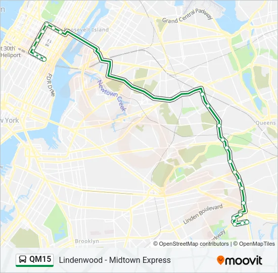 QM15 Bus Line Map