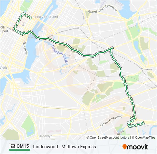 QM15 bus Line Map