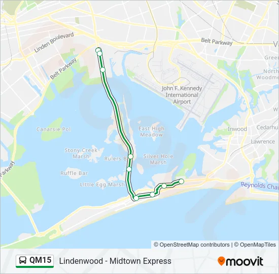 QM15 Bus Line Map