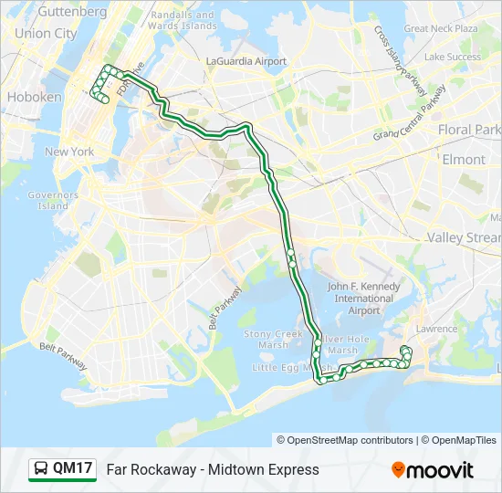 QM17 Bus Line Map