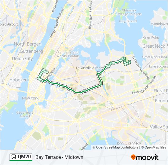 Mapa de QM20 de autobús