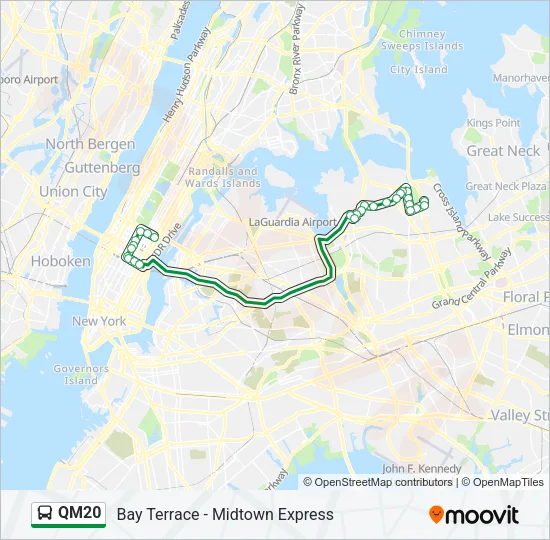 QM20 Bus Line Map