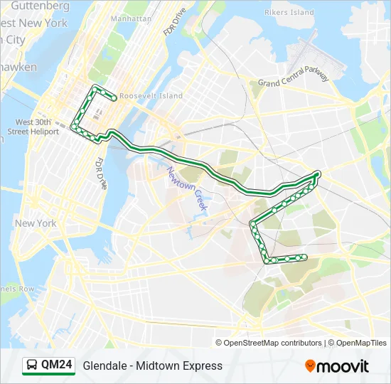 QM24 Bus Line Map