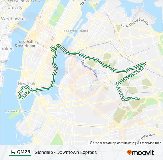 QM25 Bus Line Map