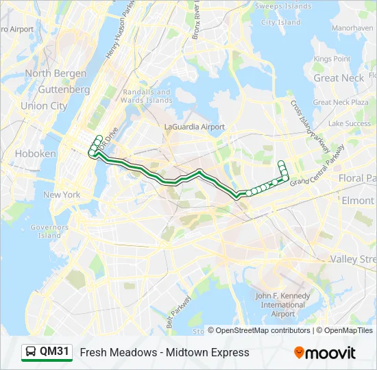 QM31 Bus Line Map