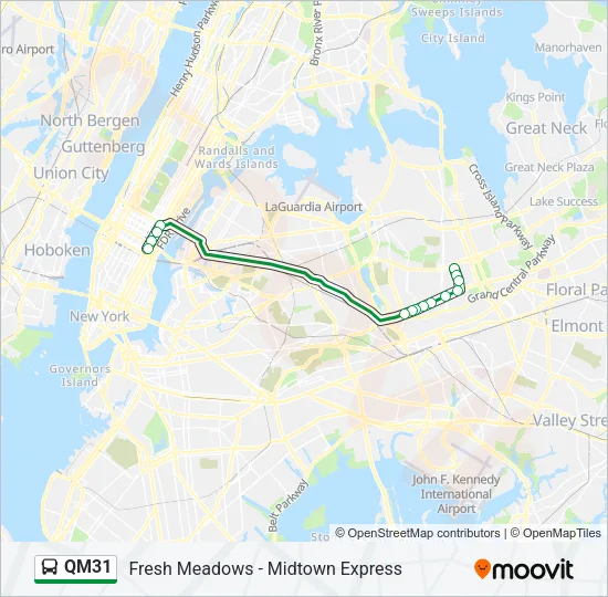 QM31 Bus Line Map