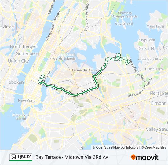 qm32 Route: Schedules, Stops & Maps - East Midtown 55 St Via 3 Ave ...