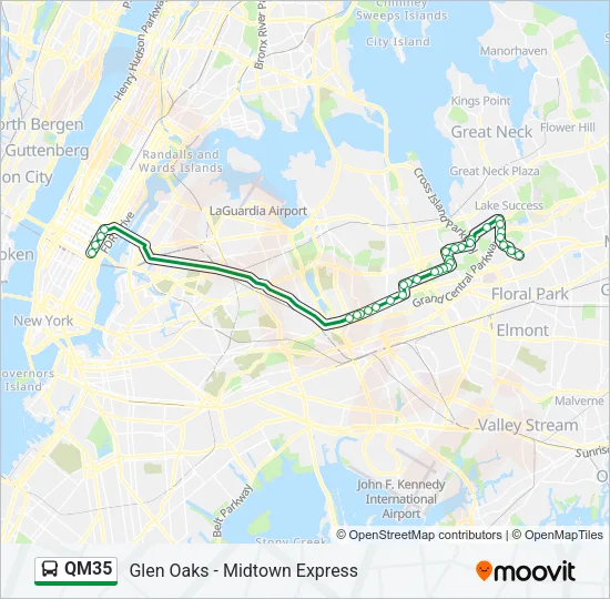 QM35 Bus Line Map