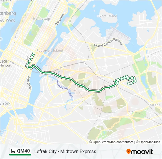 QM40 Bus Line Map