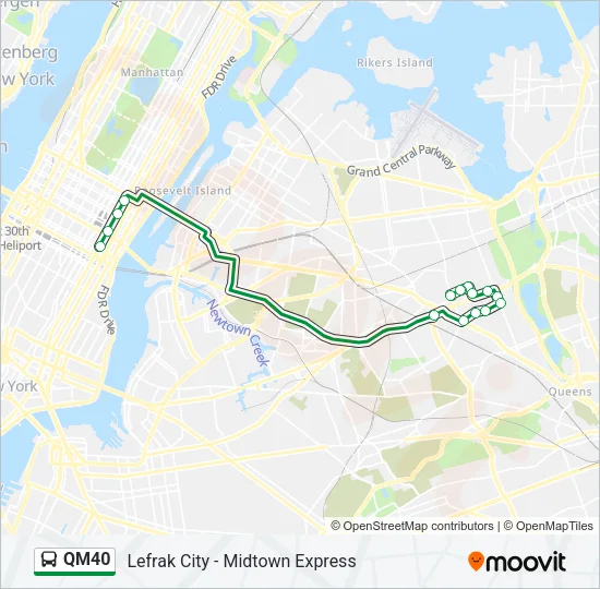 QM40 Bus Line Map
