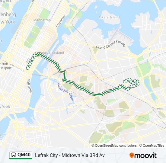 Mapa de QM40 de autobús