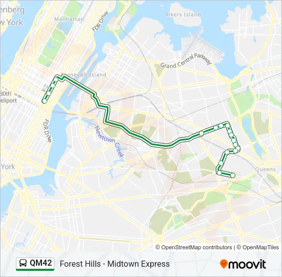 QM42 Bus Line Map