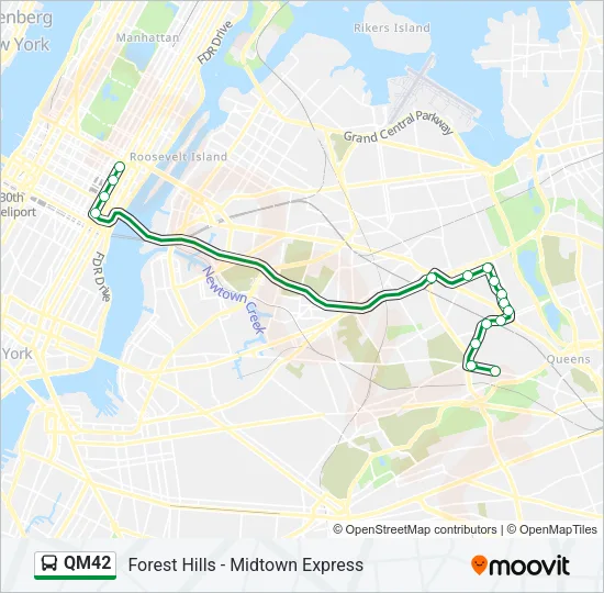 QM42 Bus Line Map