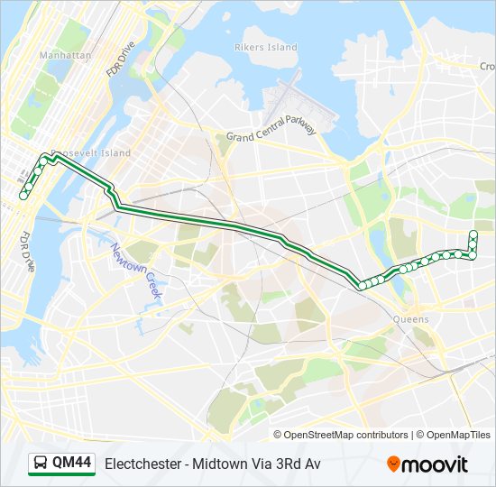 QM44 bus Line Map