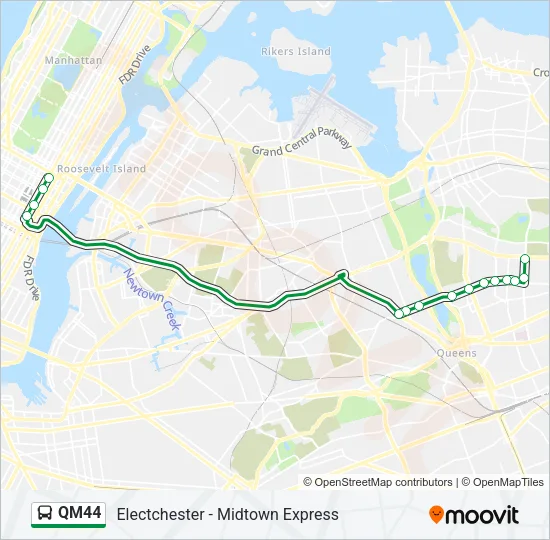 QM44 Bus Line Map