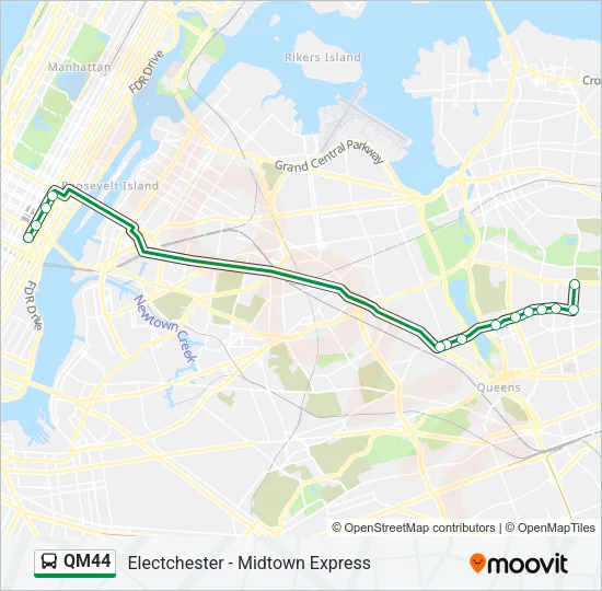 QM44 Bus Line Map