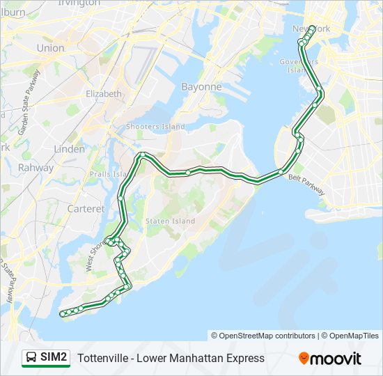 SIM2 bus Line Map