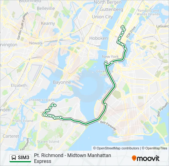SIM3 Bus Line Map