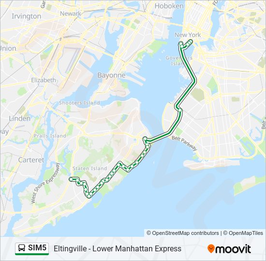 SIM5 bus Line Map